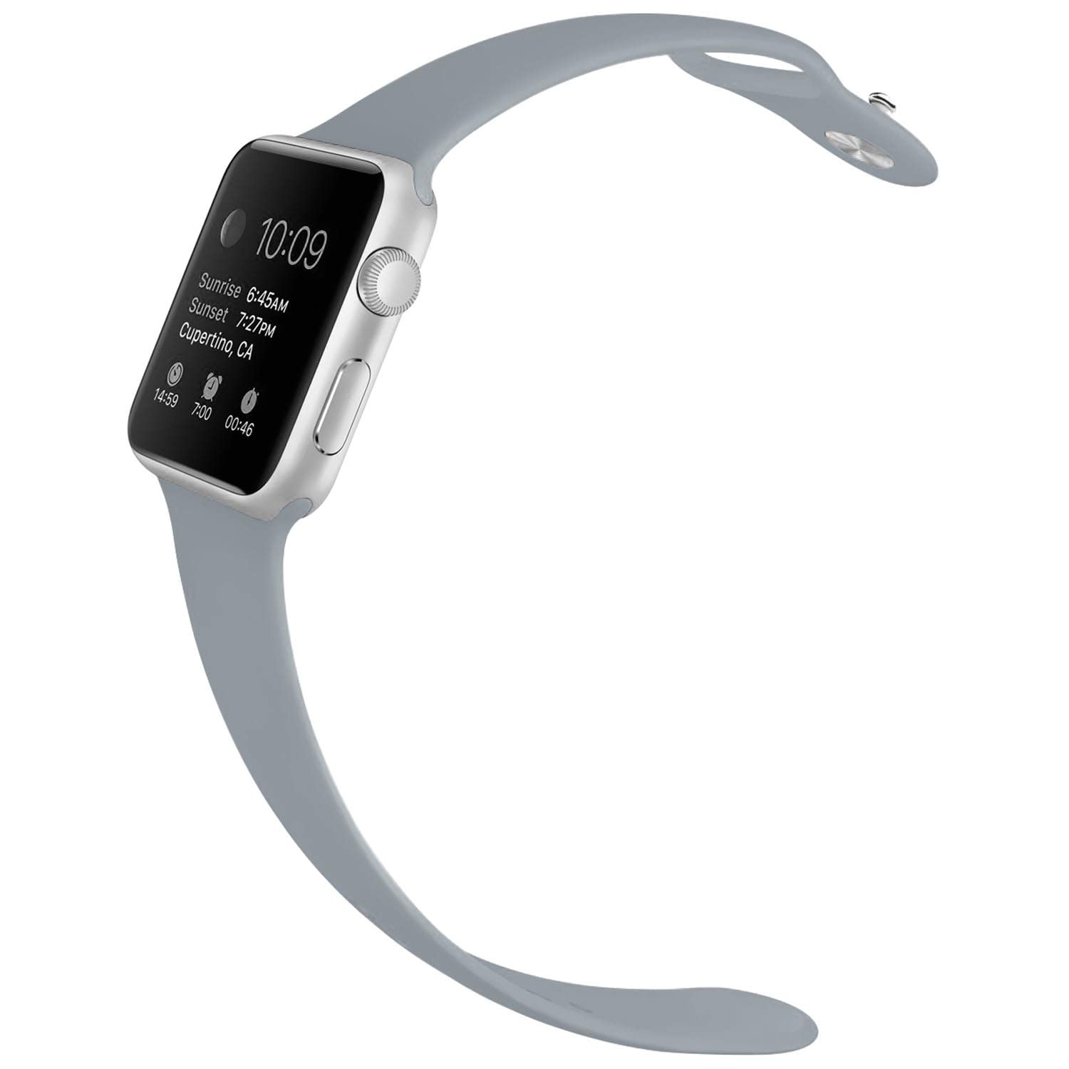 Silicon Wristband for Apple Watch | Light Grey - Image 4