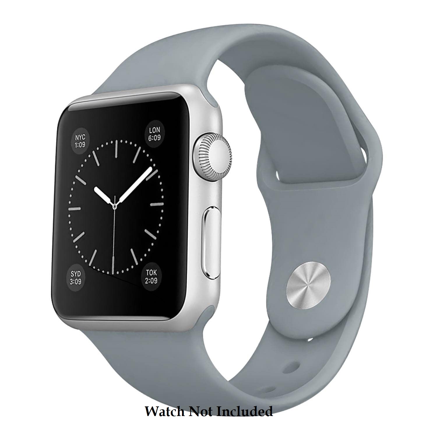 Silicon Wristband for Apple Watch | Light Grey - Image 3