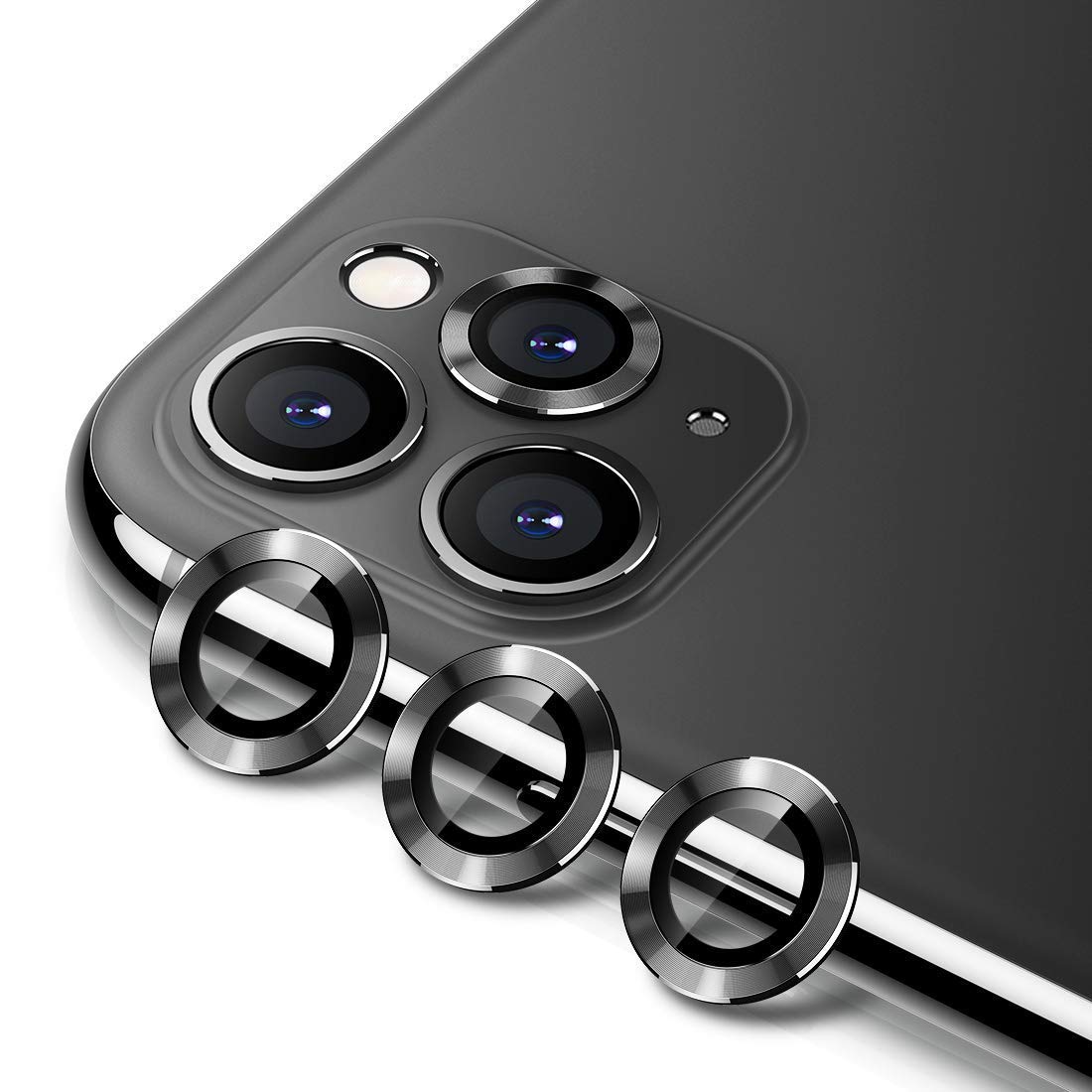Black Camera Ring for Iphone 11 - Image 2