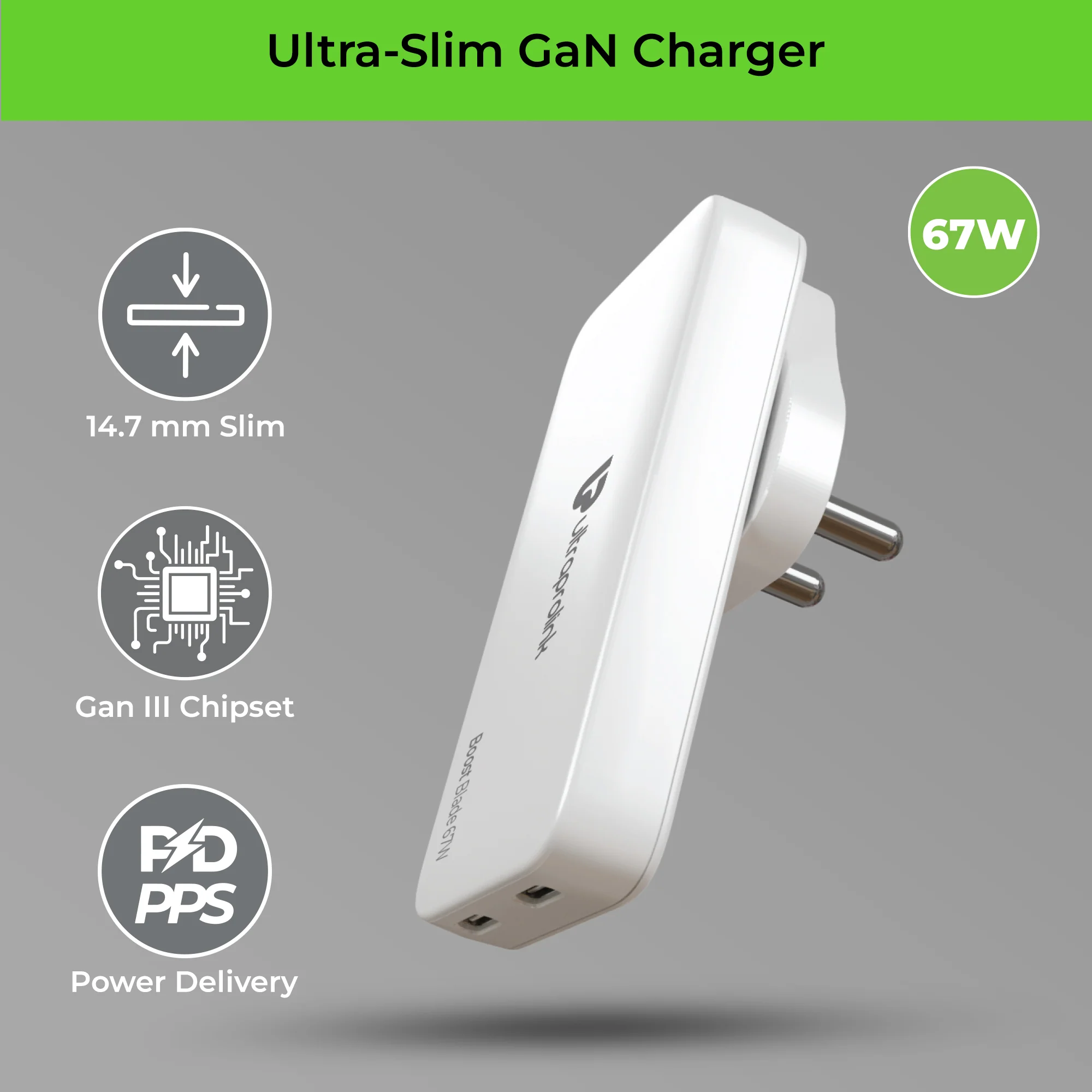 Boost Blade 67 Ultra-Slim 67W GaN Travel Charger - Image 2