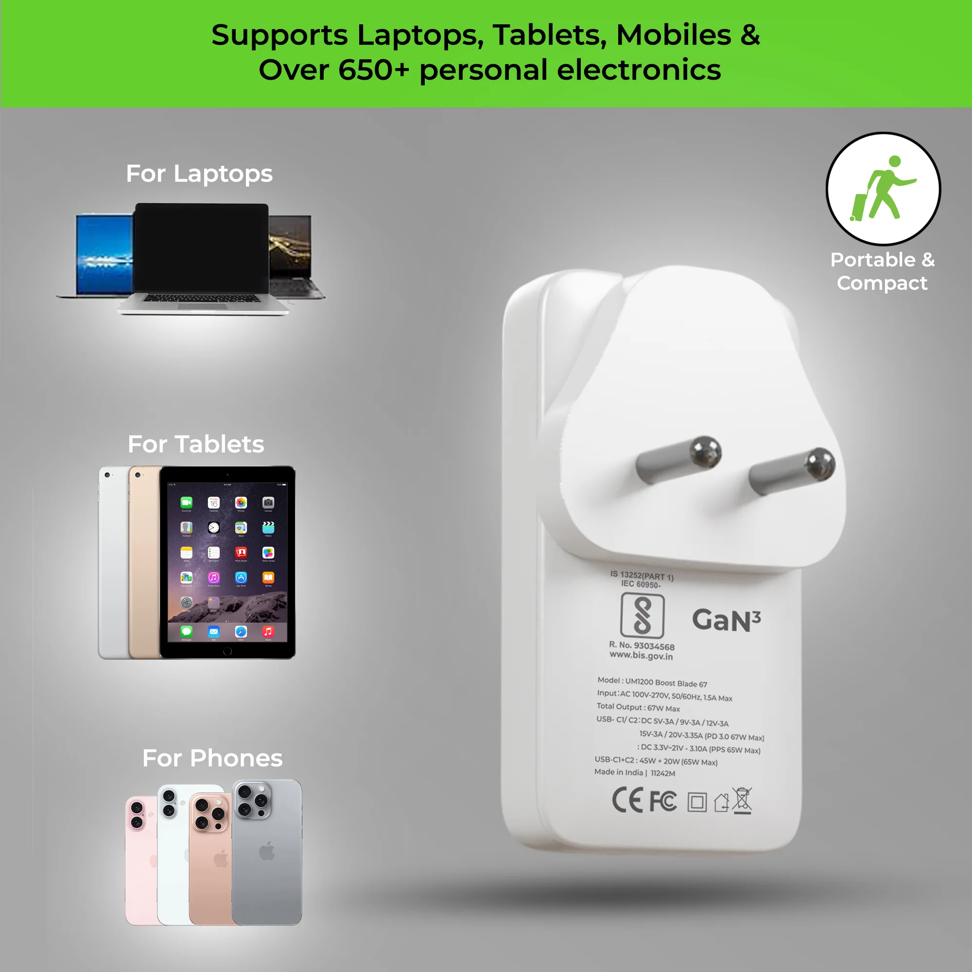 Boost Blade 67 Ultra-Slim 67W GaN Travel Charger - Image 3