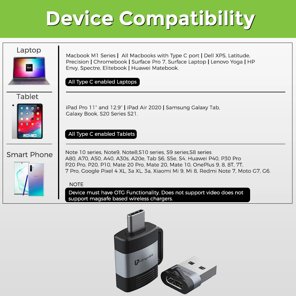 C-Adapt Duo USB Type C USB-A Male-Female OTG Adapters - Image 6