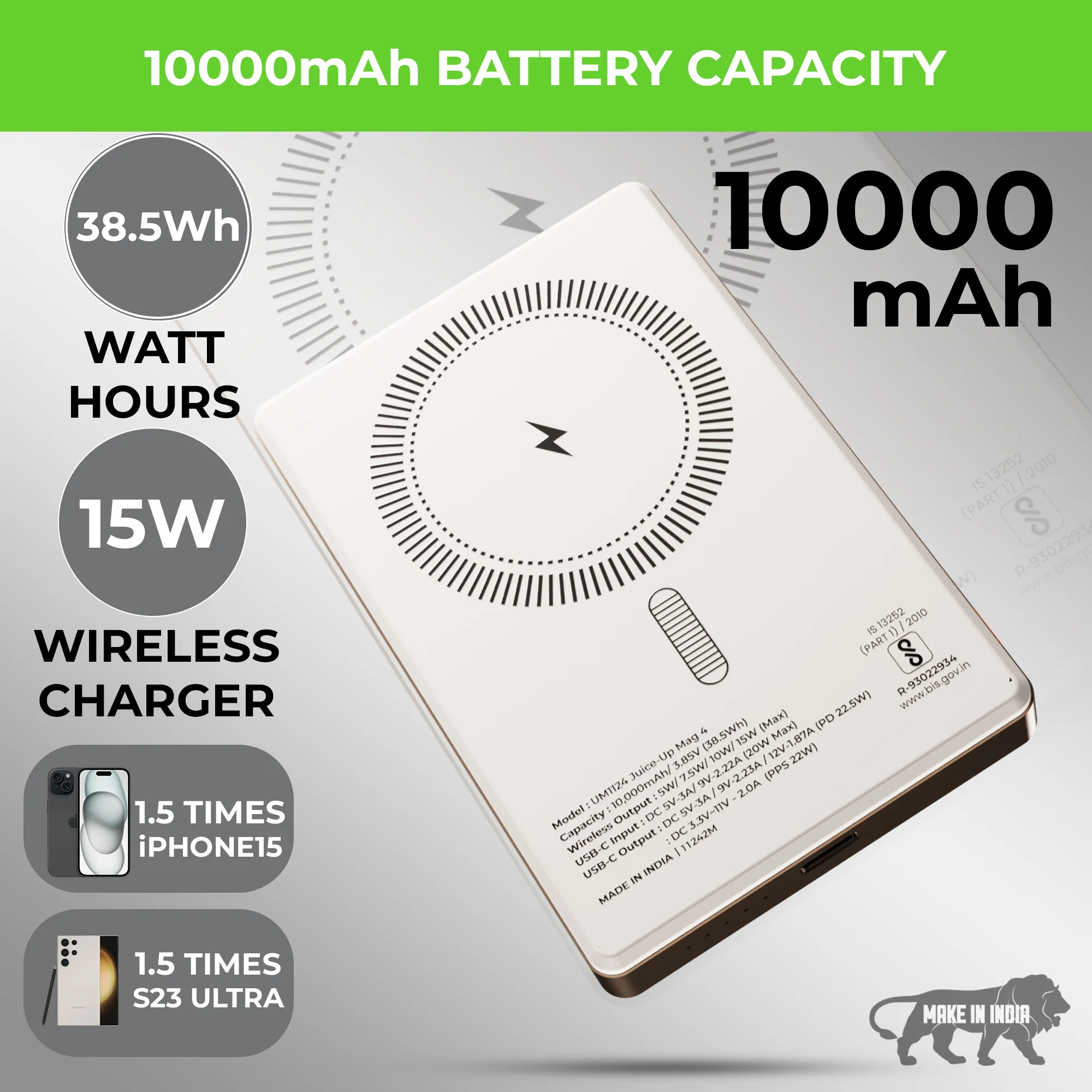 Juice-Up Mag 4 Wireless Magnetic Power Bank (10,000mAh) - Image 3