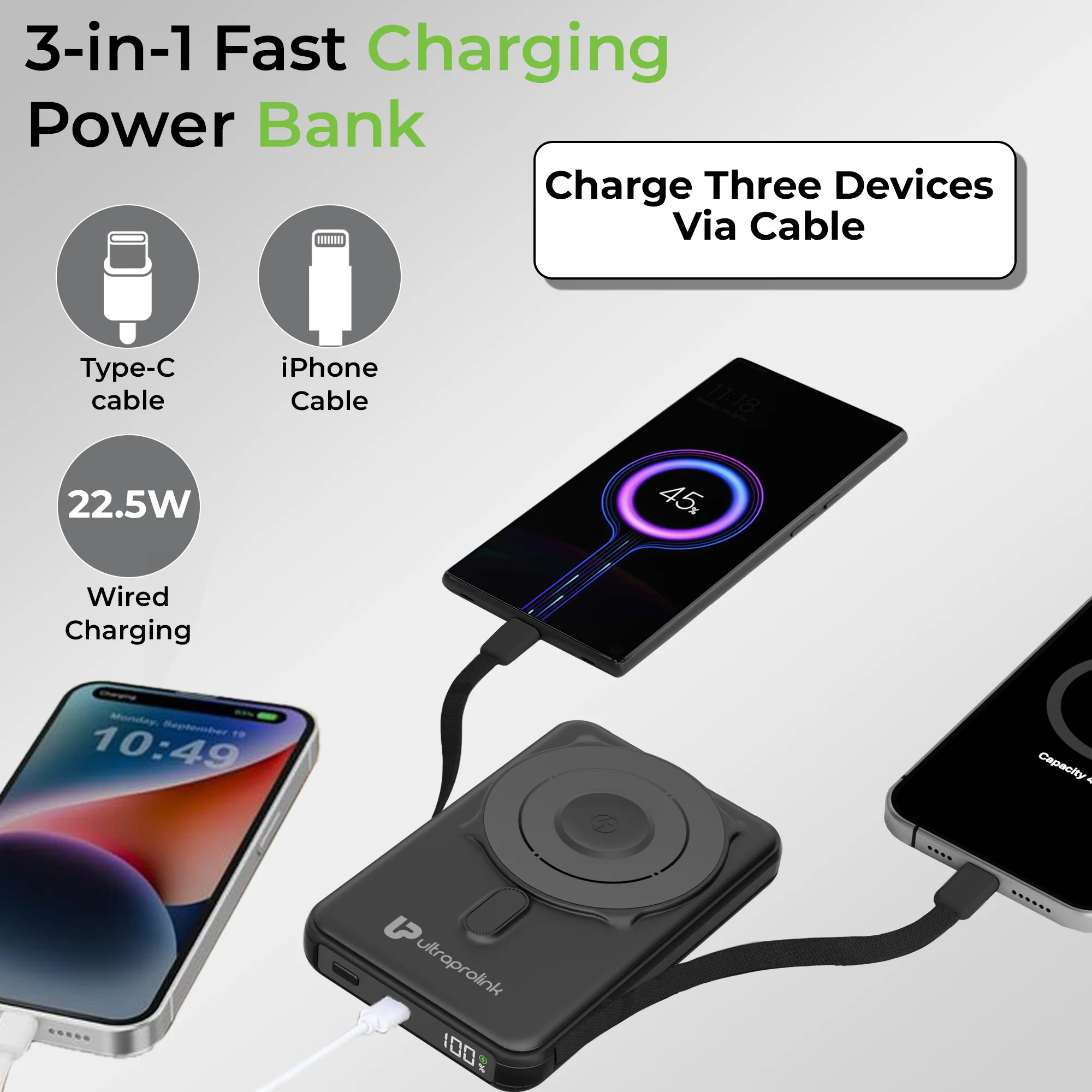 Juice-Up Mag 5 3-in-1 Wireless Magnetic Power Bank (10,000mAh) - Image 3