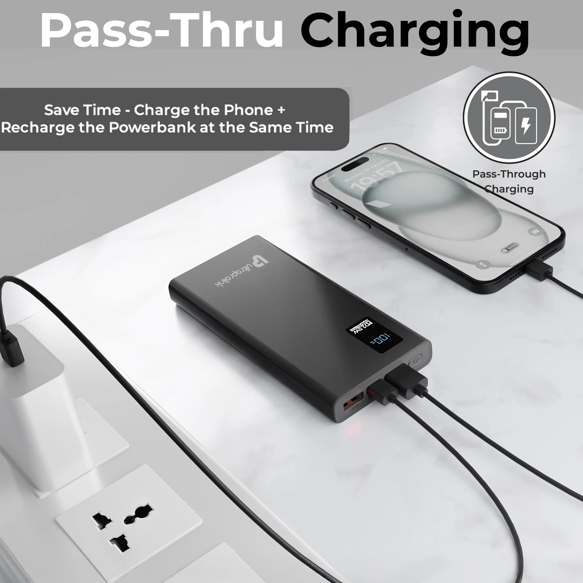 Juice-Up Pro 10000 mAh Slim 22.5W QC-PD -PPS Power Bank - Image 5