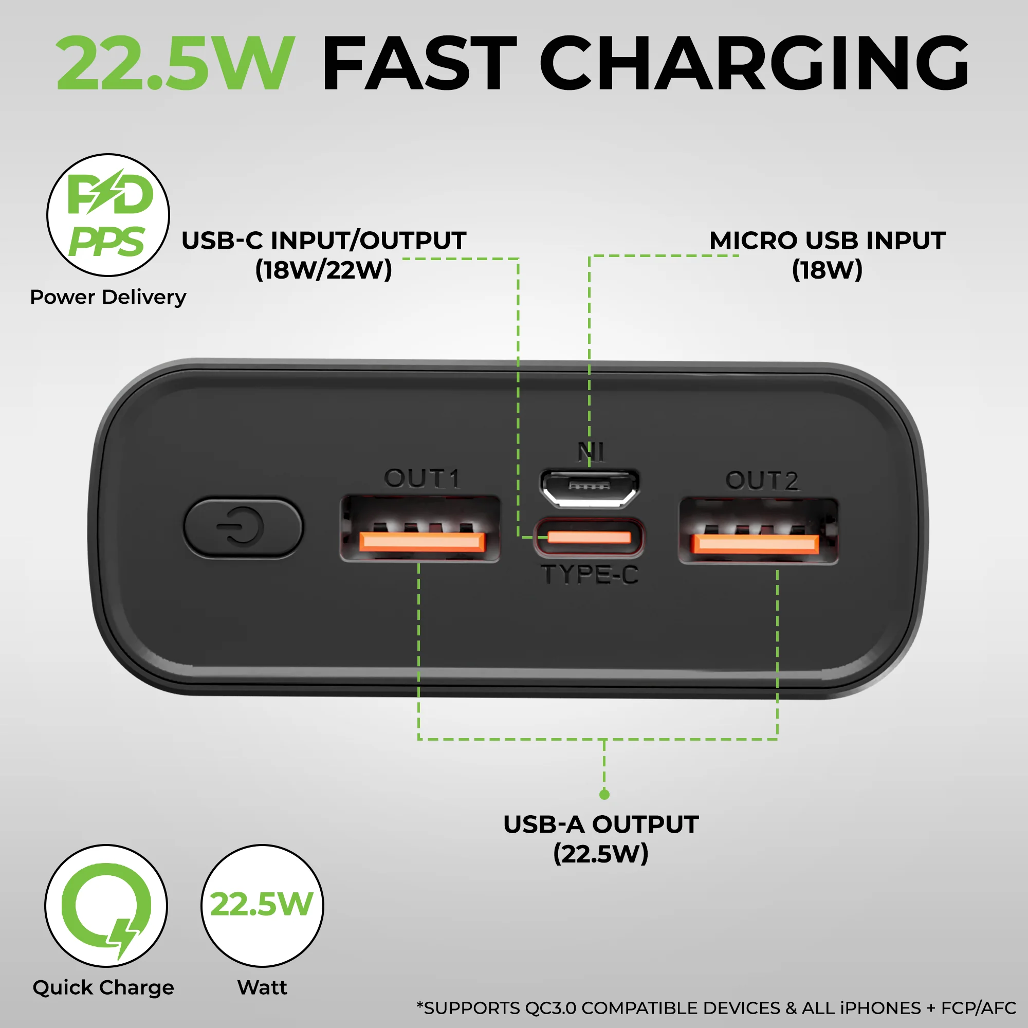 Juice-Up Pro+ 20000mAh Slim 22.5W QC-PD -PPS Power Bank - Image 7