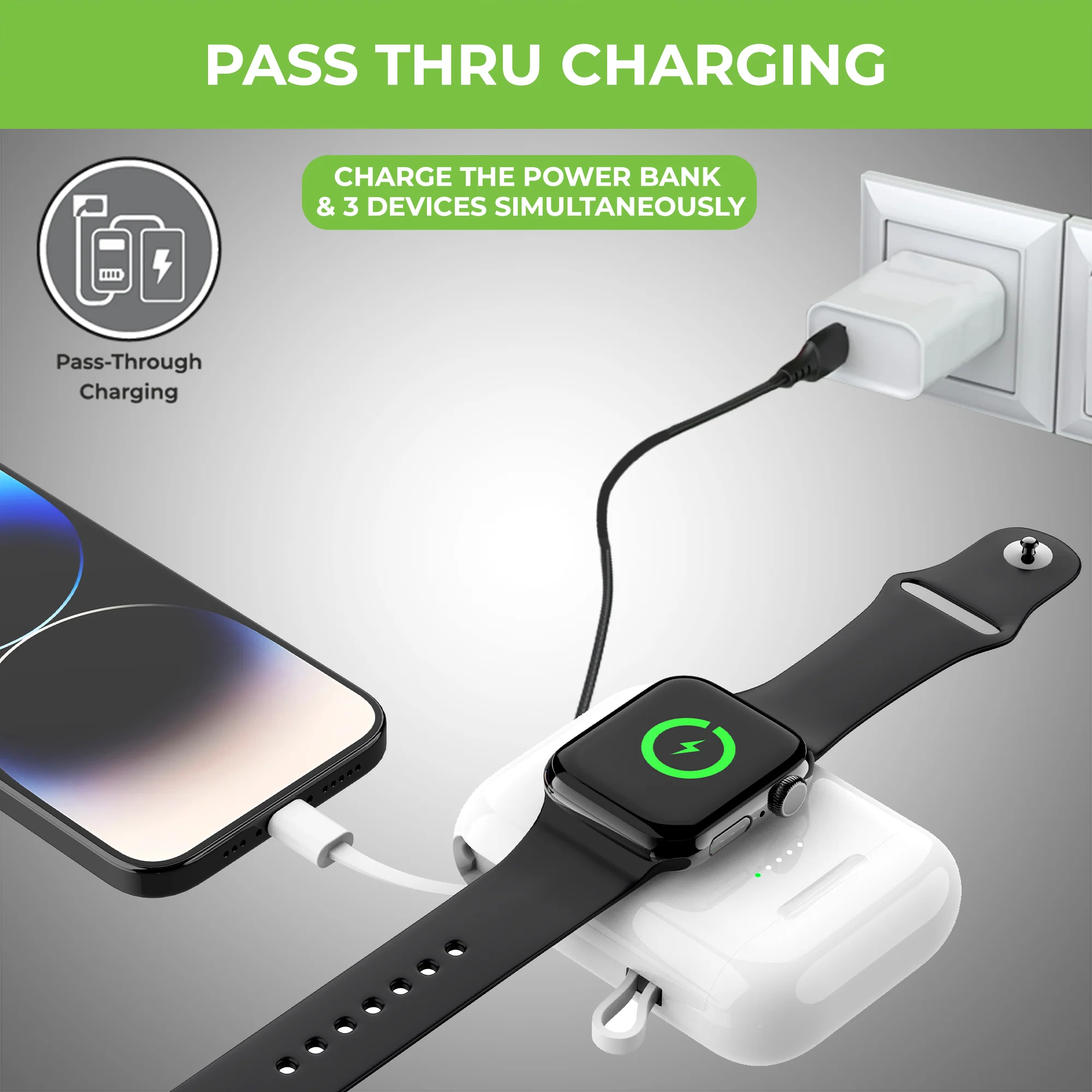 Juice-Up QuadPod 4-in-1 PowerBank for iPhone - Pods Pro - iWatch - Image 5