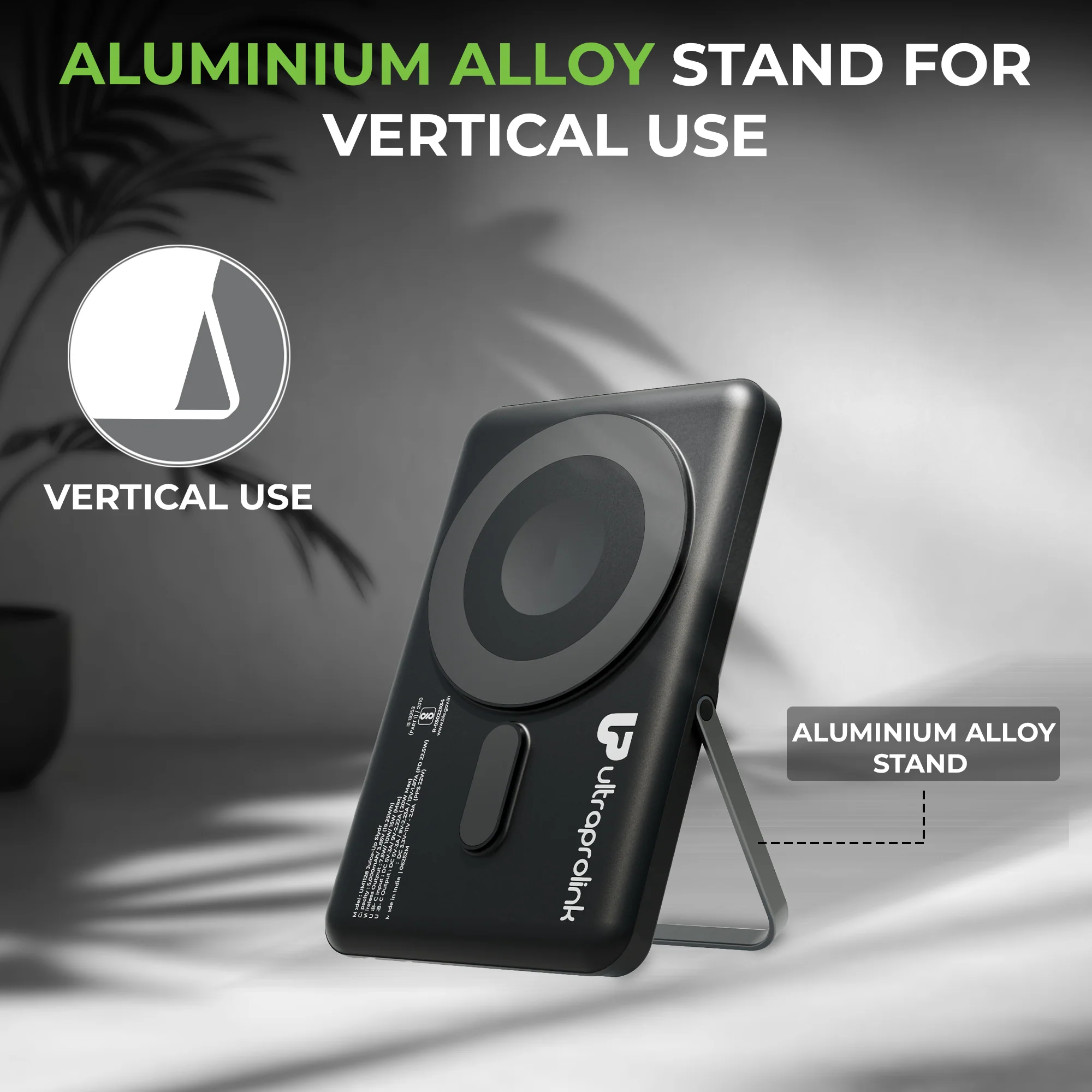 Juice-Up Swipe Mag-safe power bank 5000mAh with Stand & Wallet - Image 7