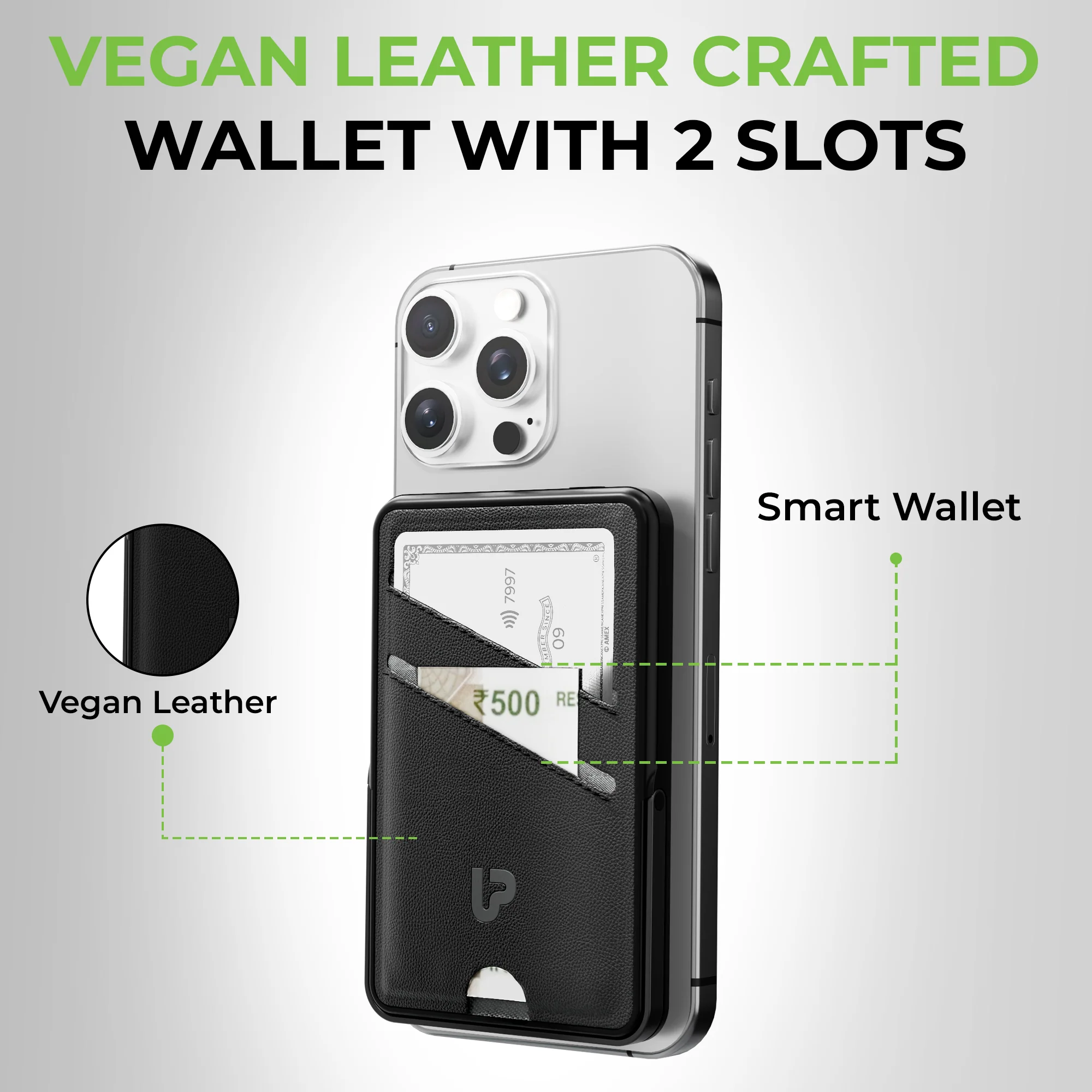 Juice-Up Swipe Mag-safe power bank 5000mAh with Stand & Wallet - Image 9