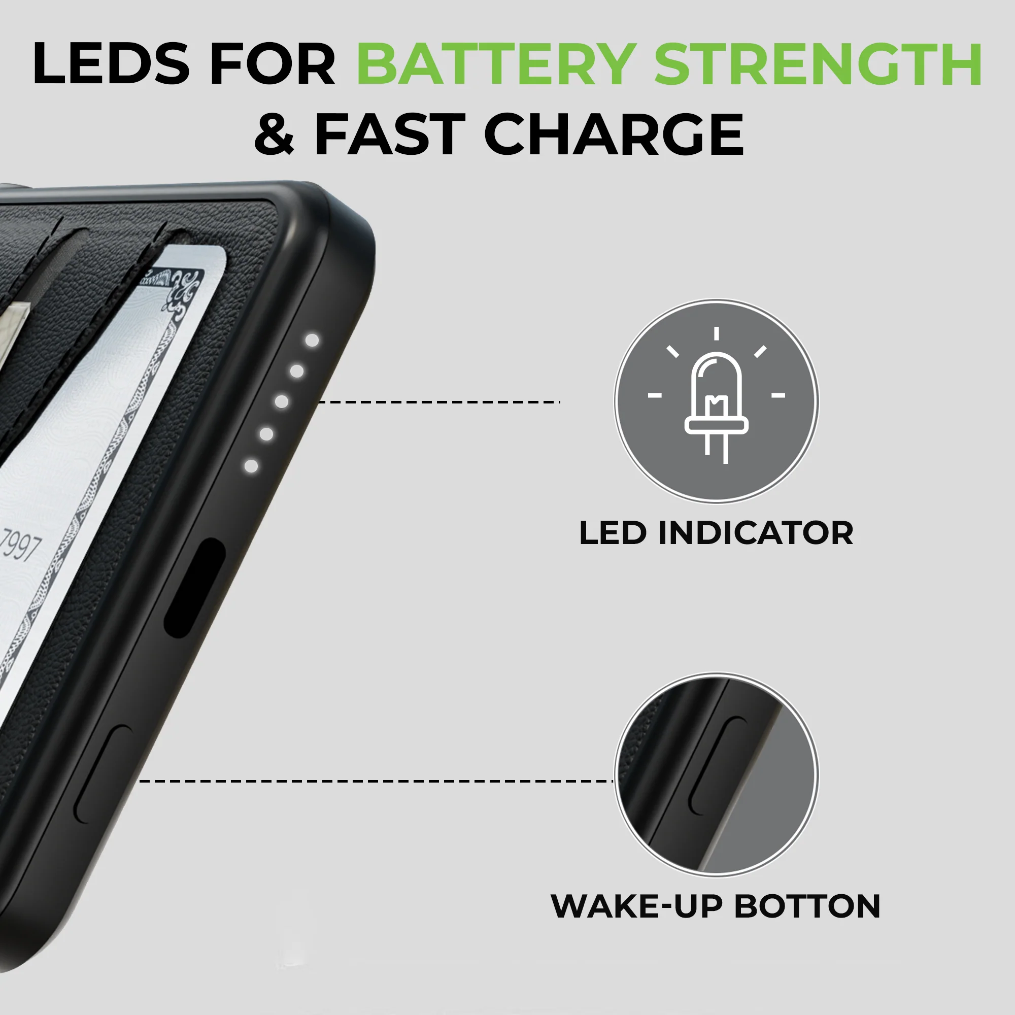 Juice-Up Swipe Mag-safe power bank 5000mAh with Stand & Wallet - Image 10