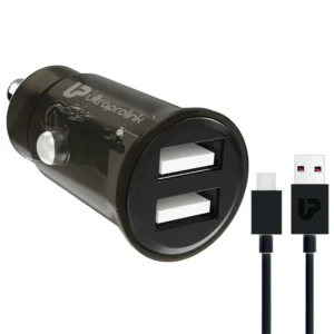 Mach 12 Dual USB Car Charger 2.4A/12W with Type C cable