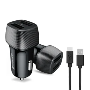 Mach 17 Dual Usb Fast Car Charger With Type C Cable