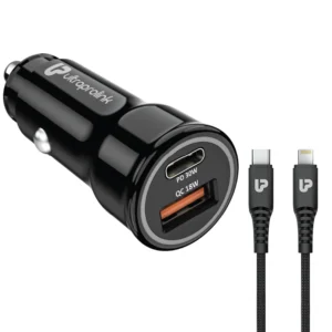 Mach 48 PD/QC3.0/PPS Car Charger (48W) with C2L Cable 1m