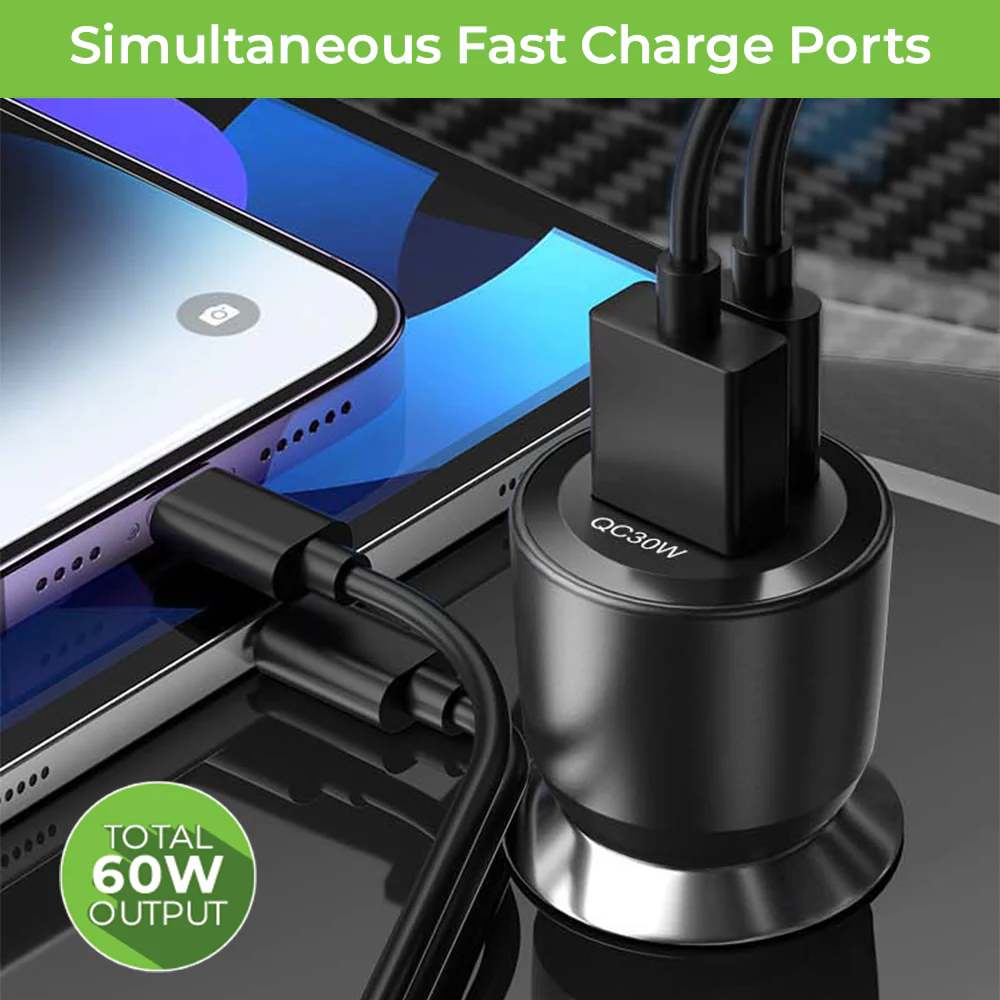 Mach 60 PD/QC3.0/PPS Car Charger with C2C Cable (60W) - Image 6