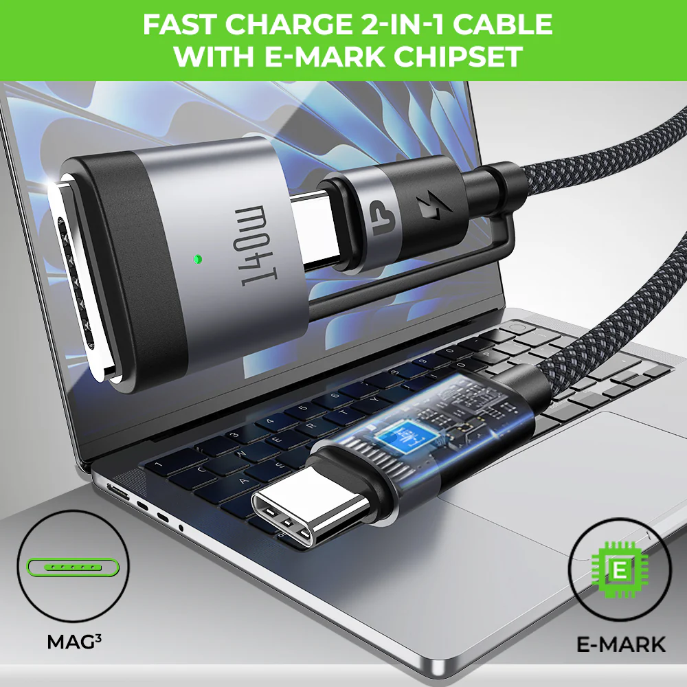 NyloKev 240 Mag3 USB Type C – Type C + Mag3 PD 3.1 Cable - Image 4