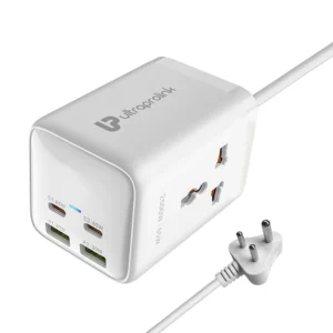Power Qube 65 2 Socket Surge Protector with 4 USB Ports (65W)