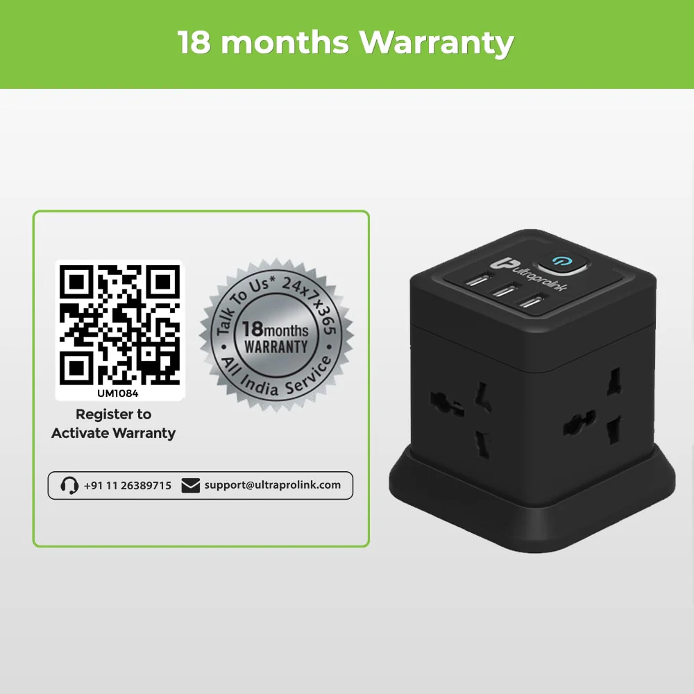 Power Qube Desktop Surge Protector with 3 USB Ports - Image 9