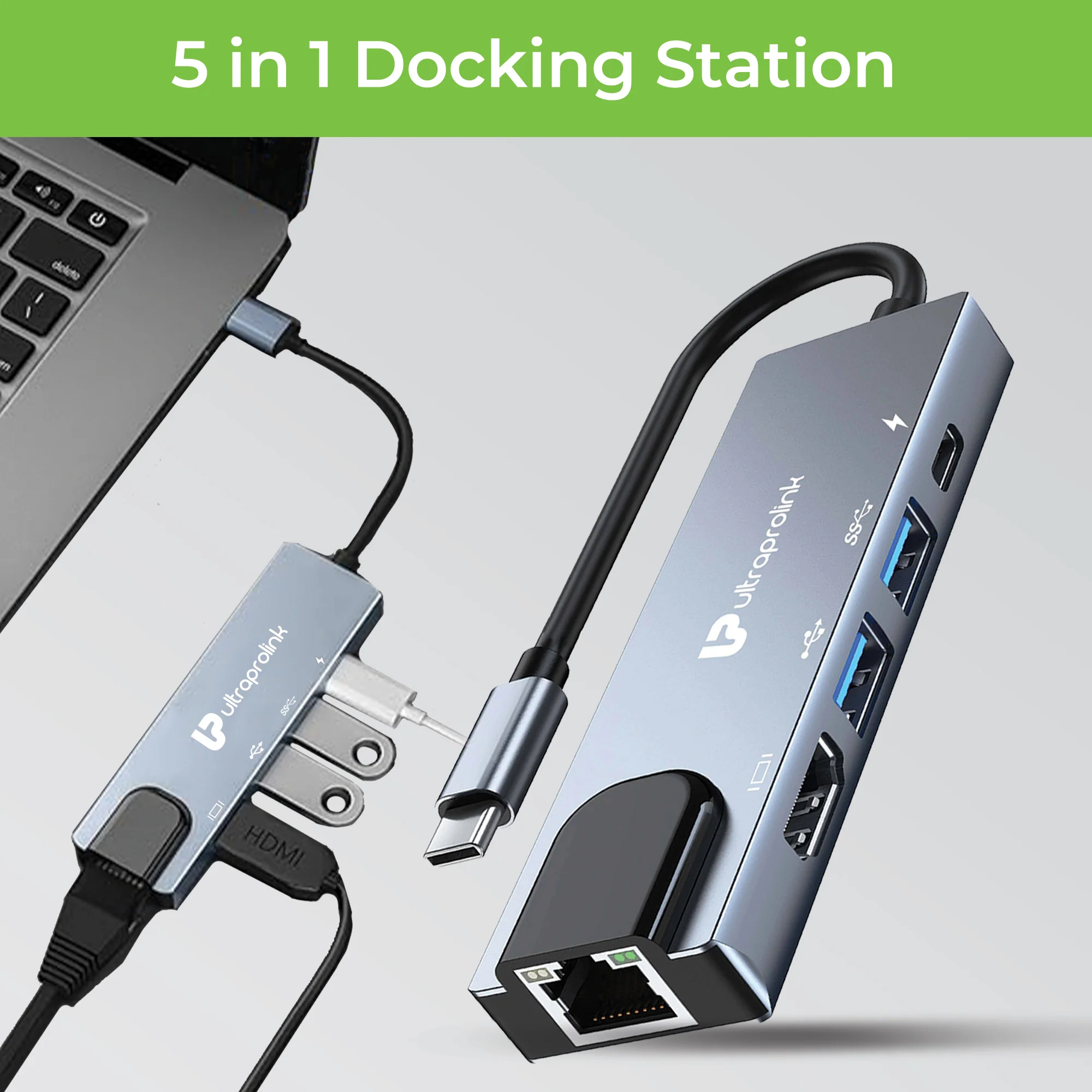 Smart Hub 5 USB Type C 5 in 1 Docking Station - Image 3