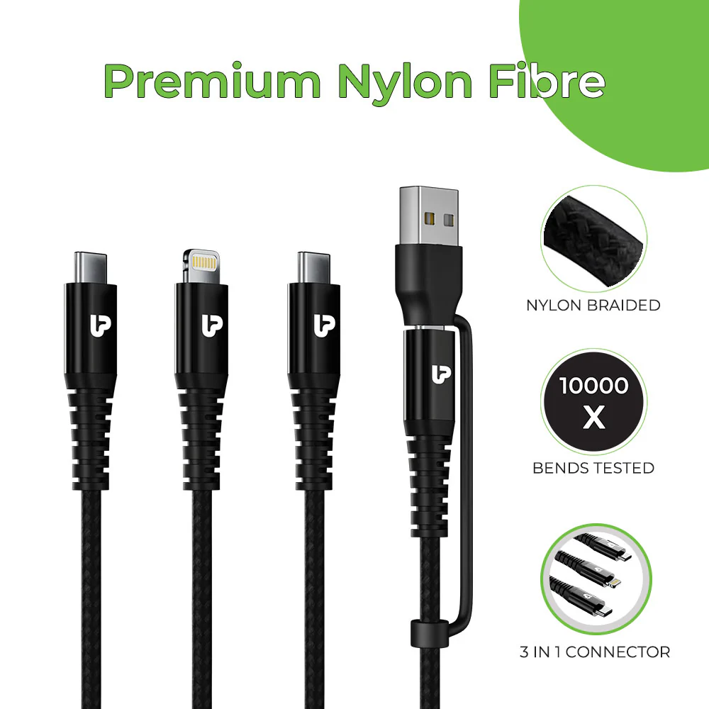 Trio Link+ 18W 3 in 1 Braided Fast Charging Cable - Image 5