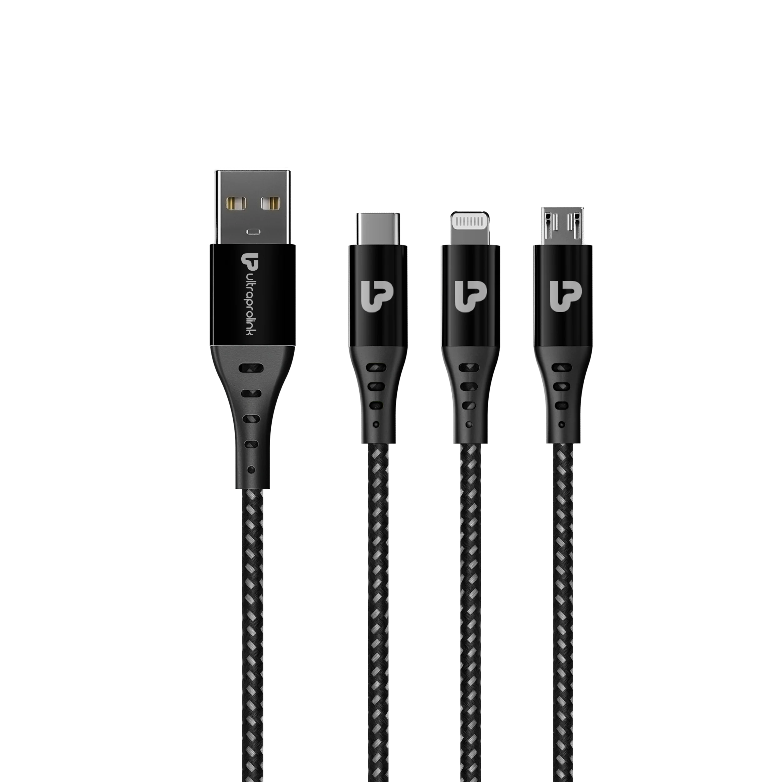 TrioLink 18 W 3 in 1 Fast Charging Cable (1.5m/Black)