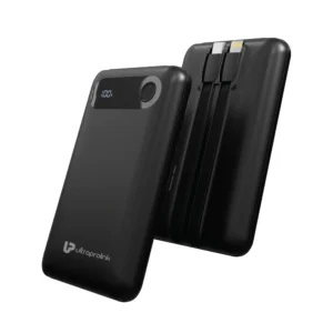 Ultra-Slim & compact Power Bank with Type C & iPhone Cable