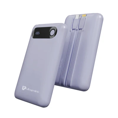 Ultra-Slim & compact Power Bank with Type C & iPhone Cable - Image 3
