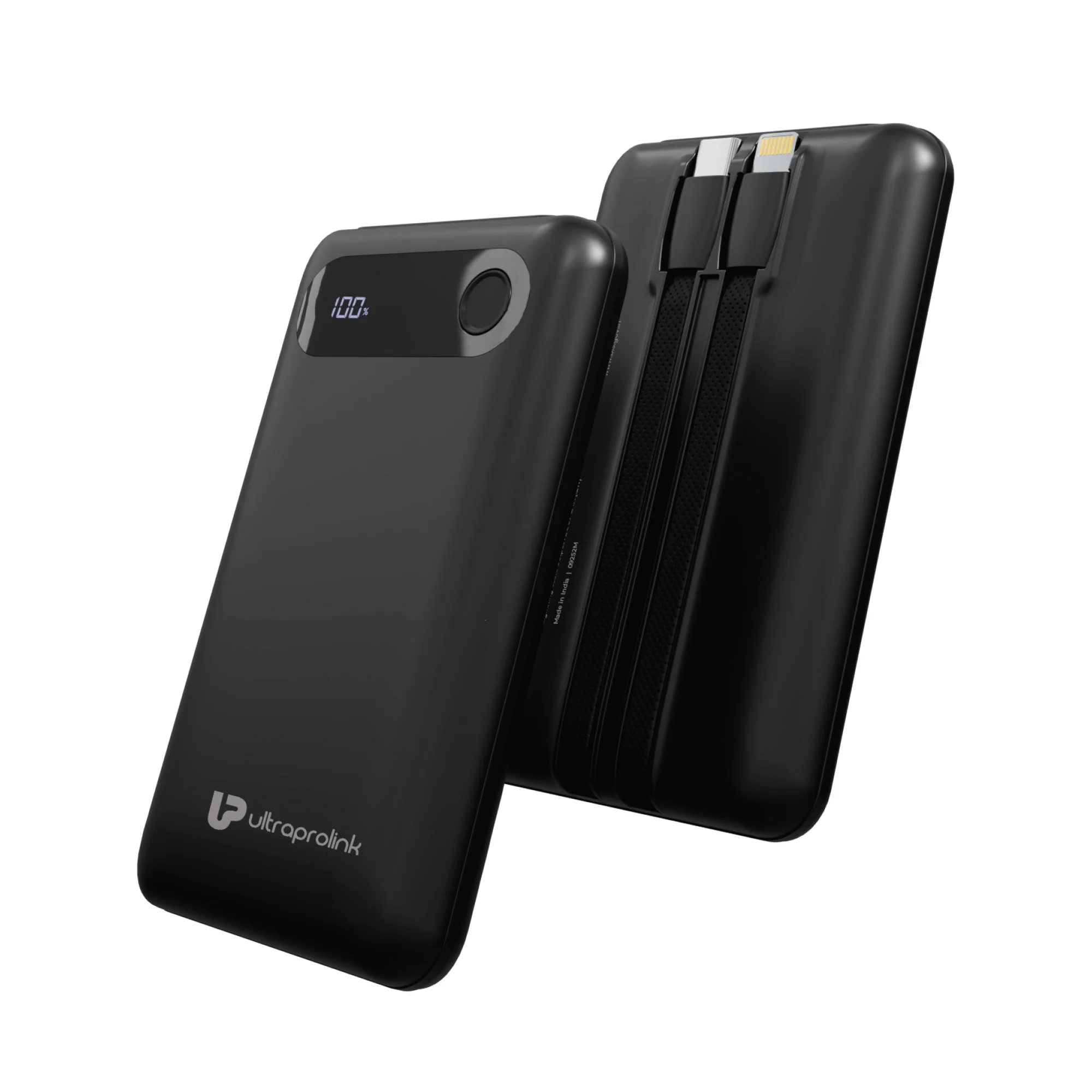 Ultra-Slim & compact Power Bank with Type C & iPhone Cable