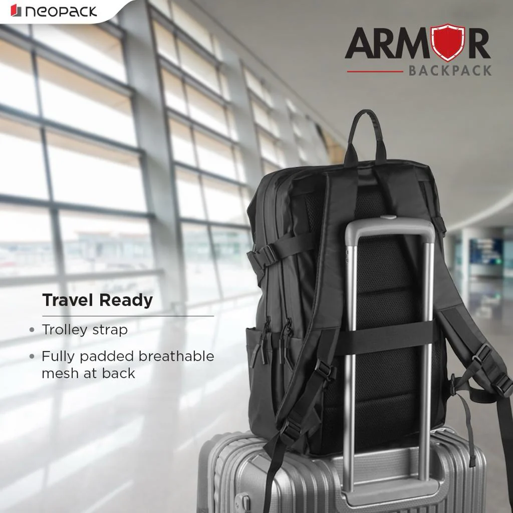 Armor All Weather Backpack for 16" Laptops & Macbooks (Black) - Image 6