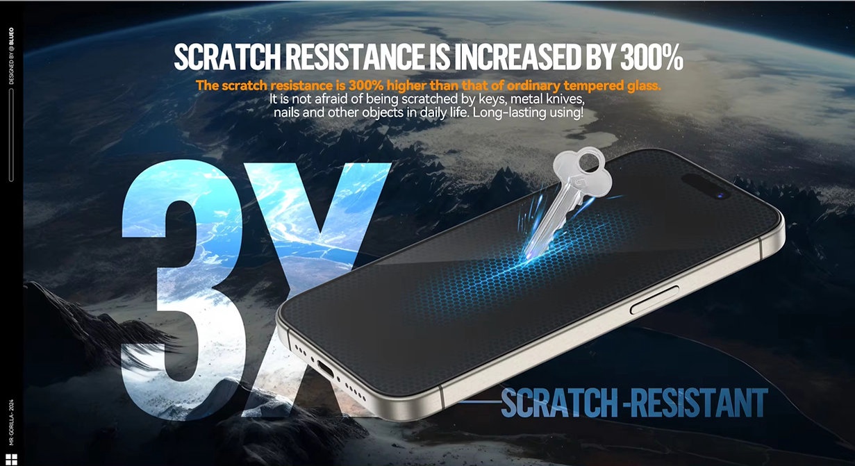 Crystal Anti Scratch Tempered Glass Blueo (KingKong) - Image 7