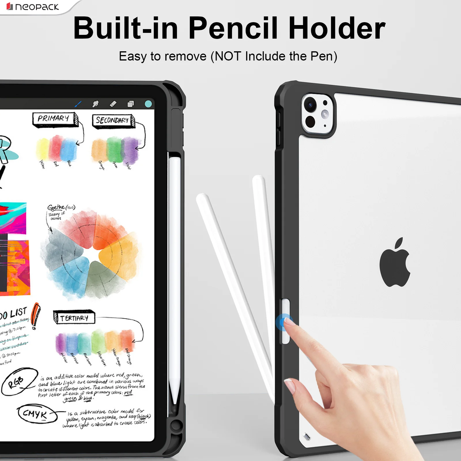 Delta Case with Apple Pencil Holder for iPad Pro 11", Fits: 2024 Model (Black) - Image 7