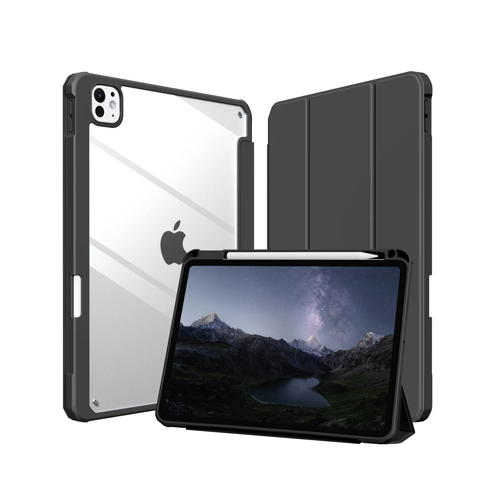 Delta Case with Apple Pencil Holder for iPad Pro 11", Fits: 2024 Model (Black)