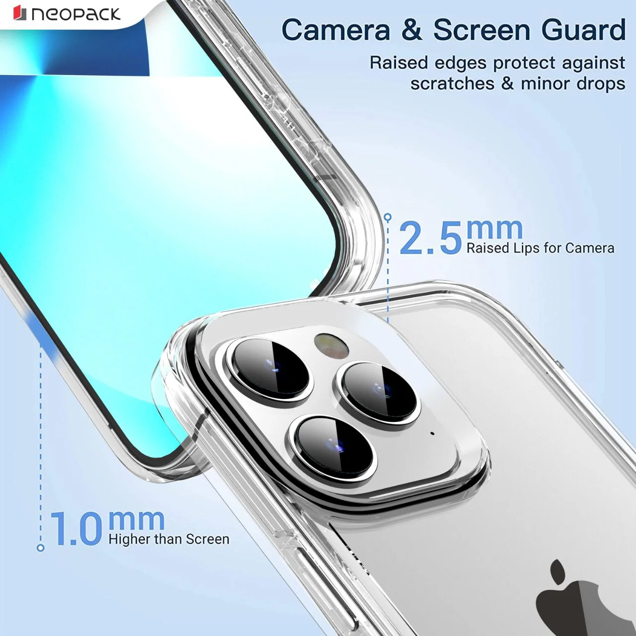 Drop Tested Hybried Case for iPhone 14 Pro (Clear) - Image 3