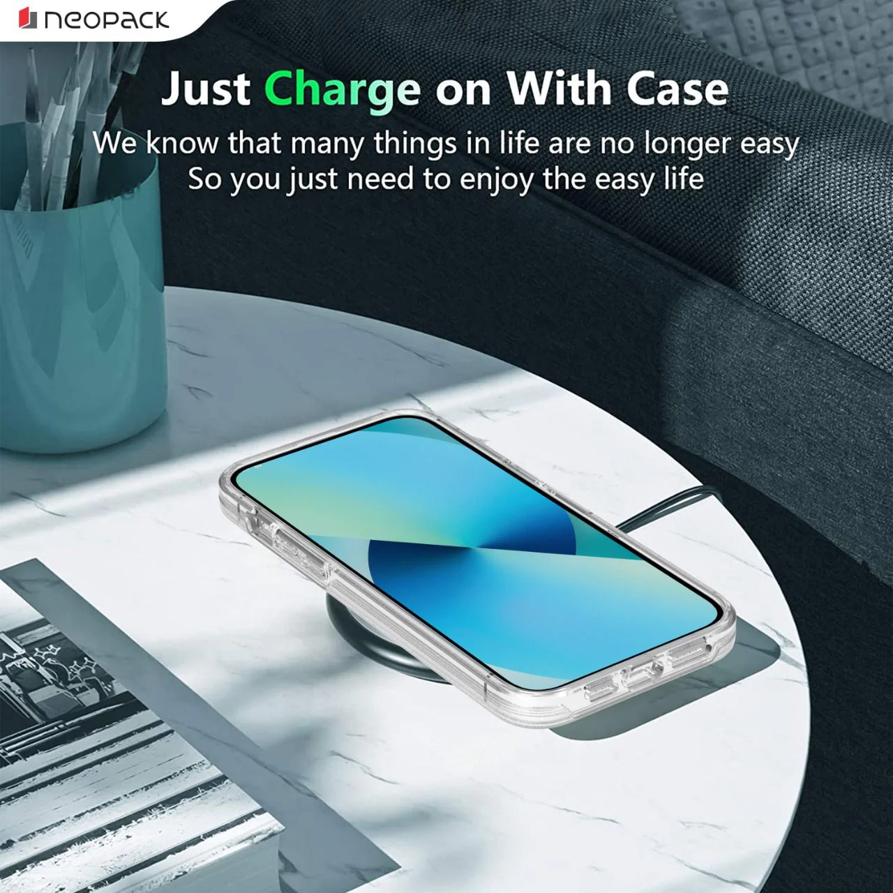 Drop Tested Hybried Case for iPhone 14 Pro (Clear) - Image 4