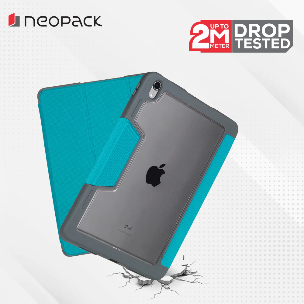 Drop Tested Defender Case with Pencil Holder for iPad Air 10.9", Fits: 4th & 5th Gen (Green/Black/Blue) - Image 2