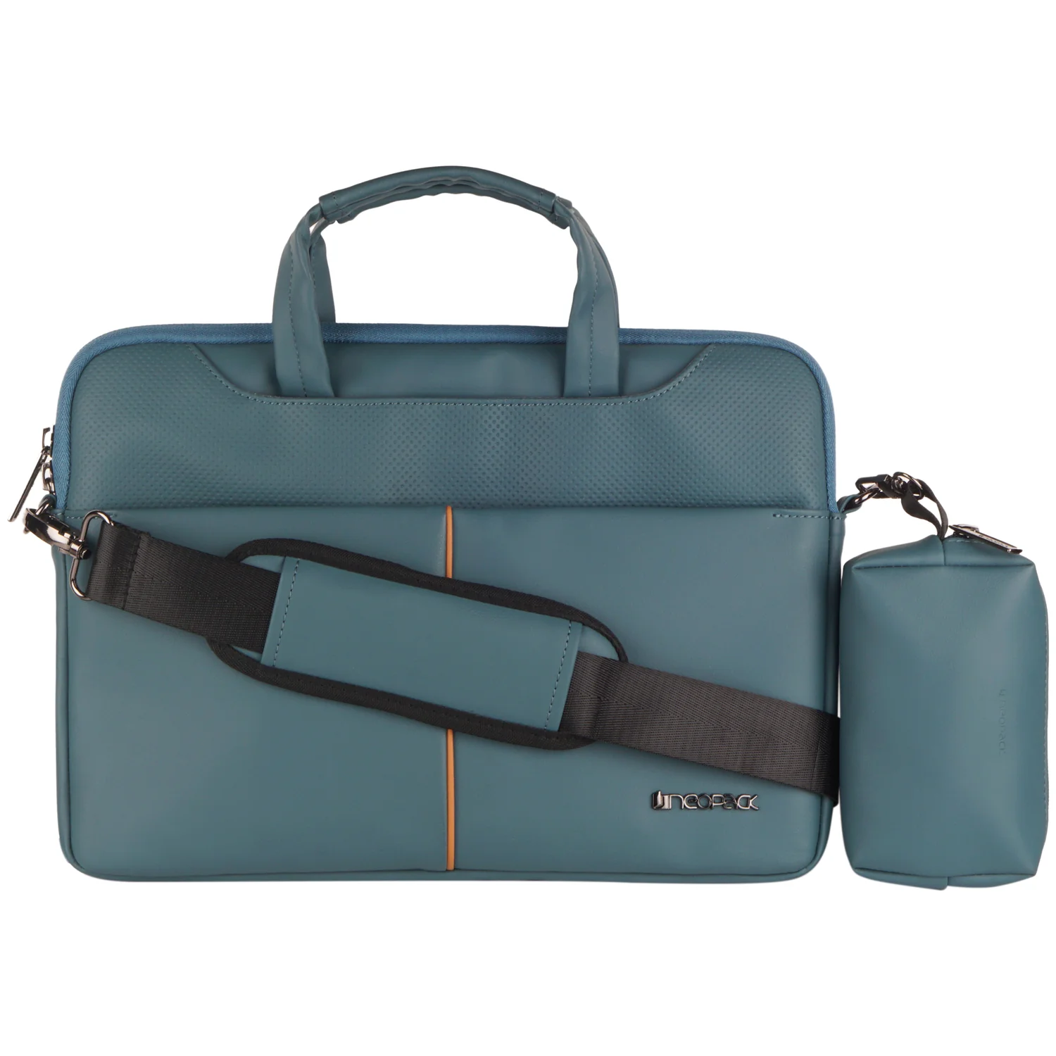 Leather Sleeve with Pouch for Upto 14.2" Macbooks - Image 8
