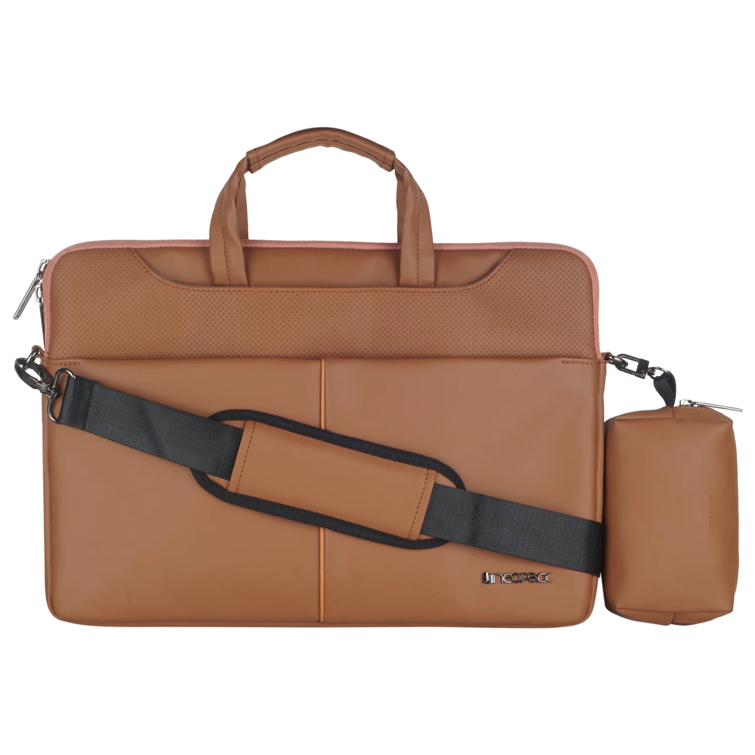 Leather Sleeve with Pouch for Upto 14.2" Macbooks - Image 9