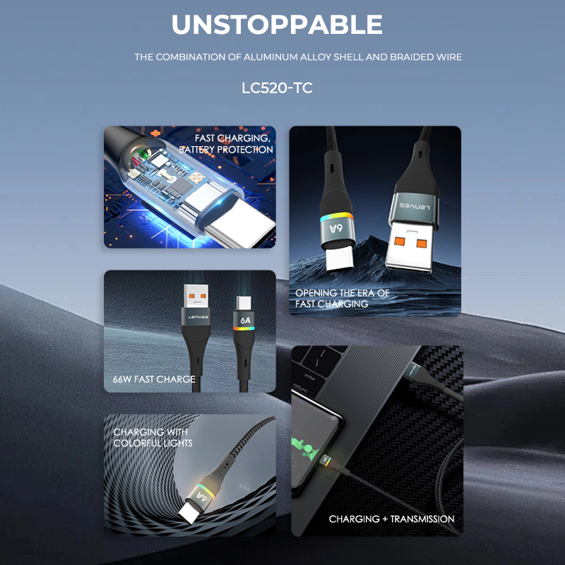 Lenyes LC520 USB to Type-C Data Cable - Image 3