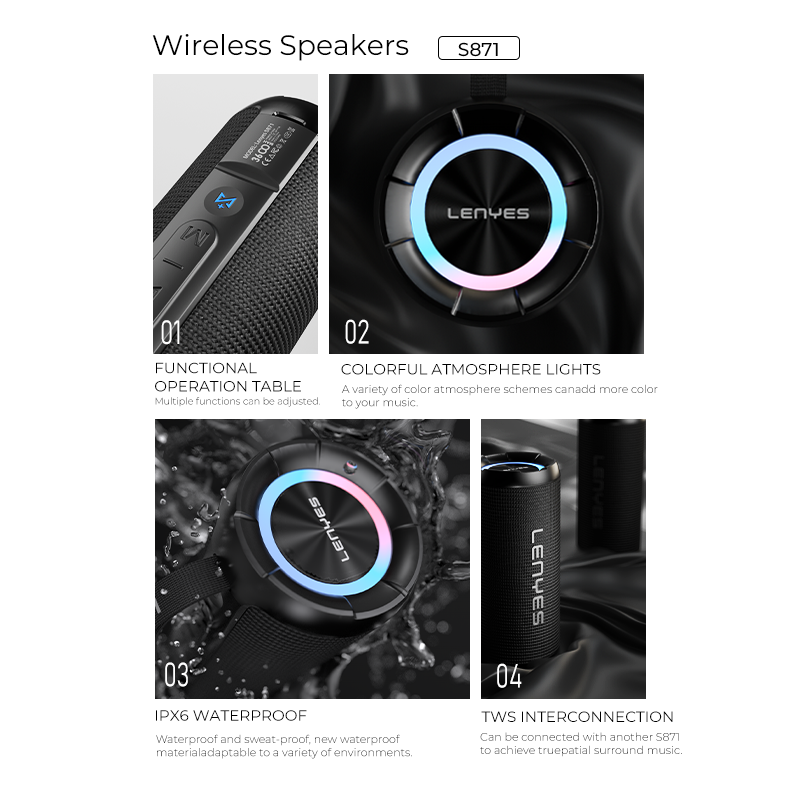 Lenyes S871 (Portable Speaker) - Image 7