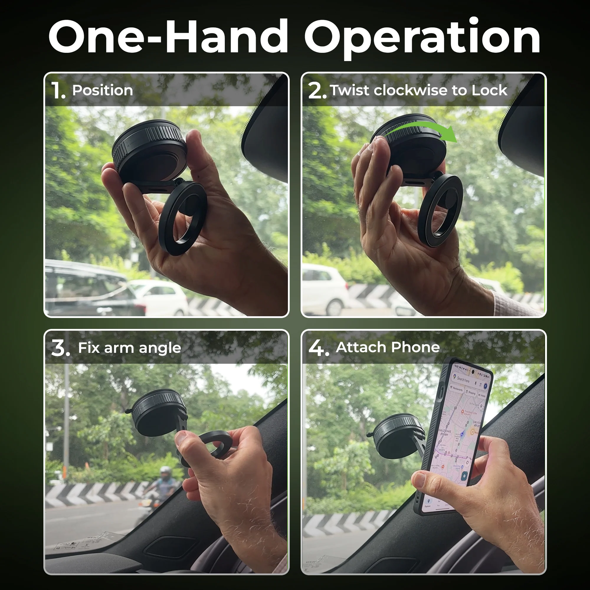 Magneto Magnetic Mobile Holder with Vacuum Grip - Image 5
