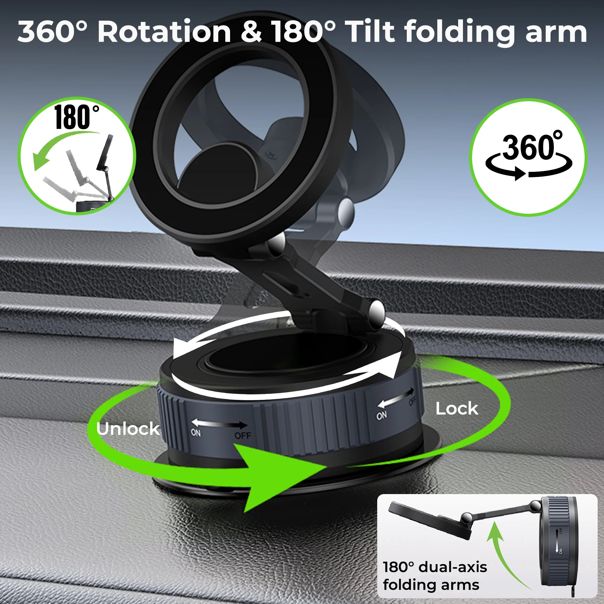 Magneto Magnetic Mobile Holder with Vacuum Grip - Image 6