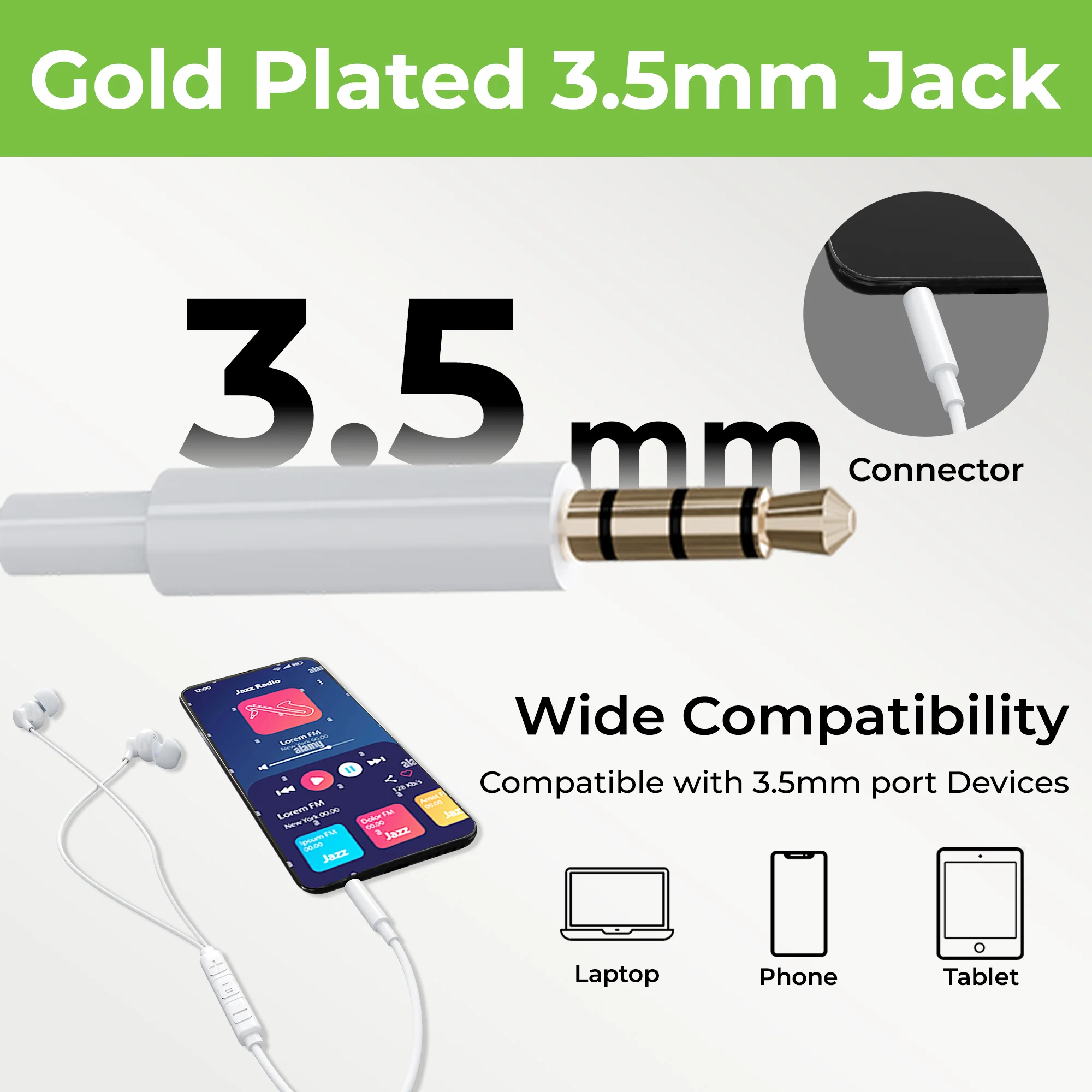 MoBass 1 Noise Isolation Hands free Earphones with Mic - Image 3