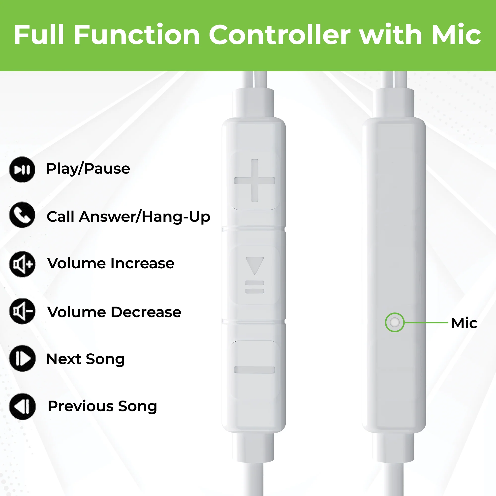 MoBass 1 Noise Isolation Hands free Earphones with Mic - Image 6
