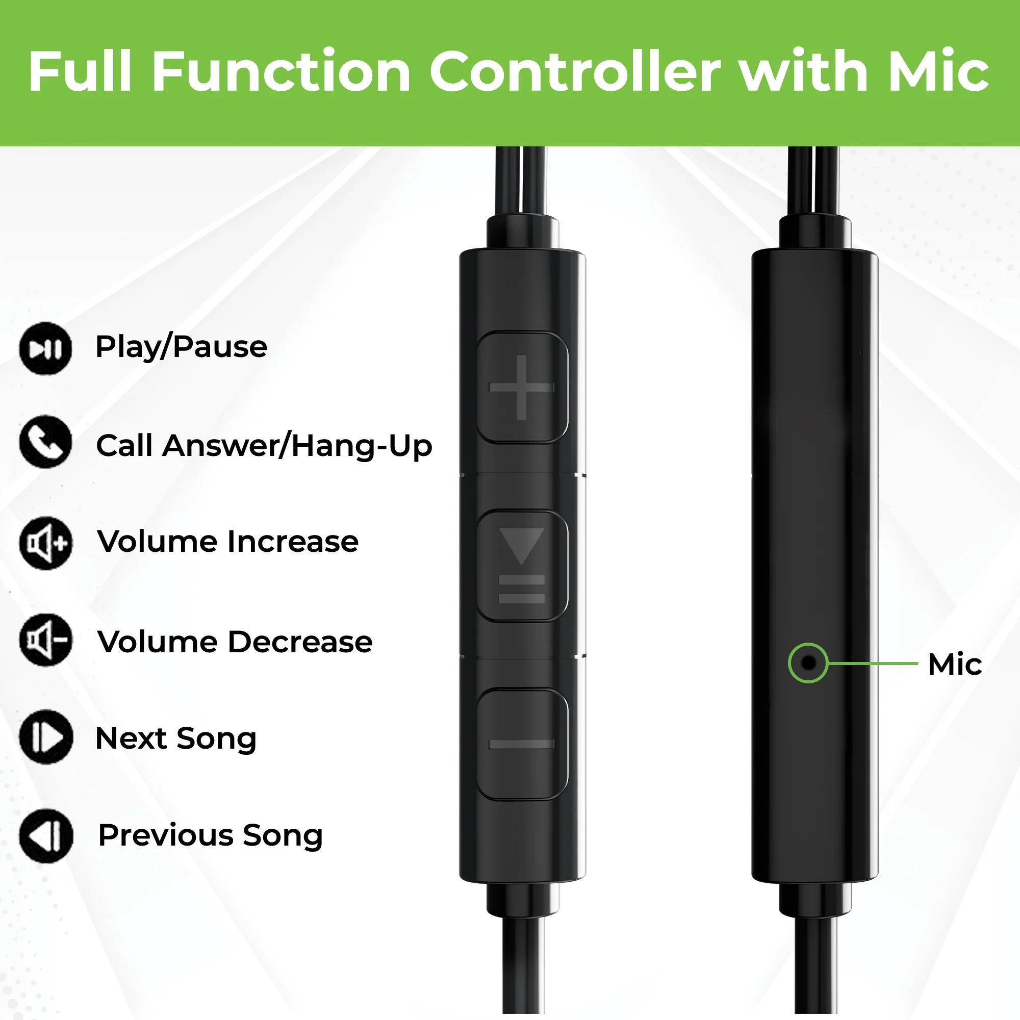 MoBass 2 Noise Isolation Hands free Earphones with Mic (Type-C) - Image 6