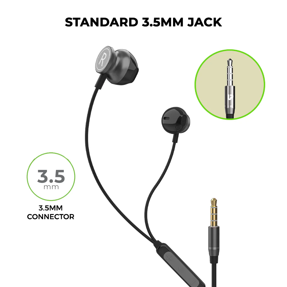 MoBass+ Hands free Metal Earphones with Mic 1.2m - Image 5