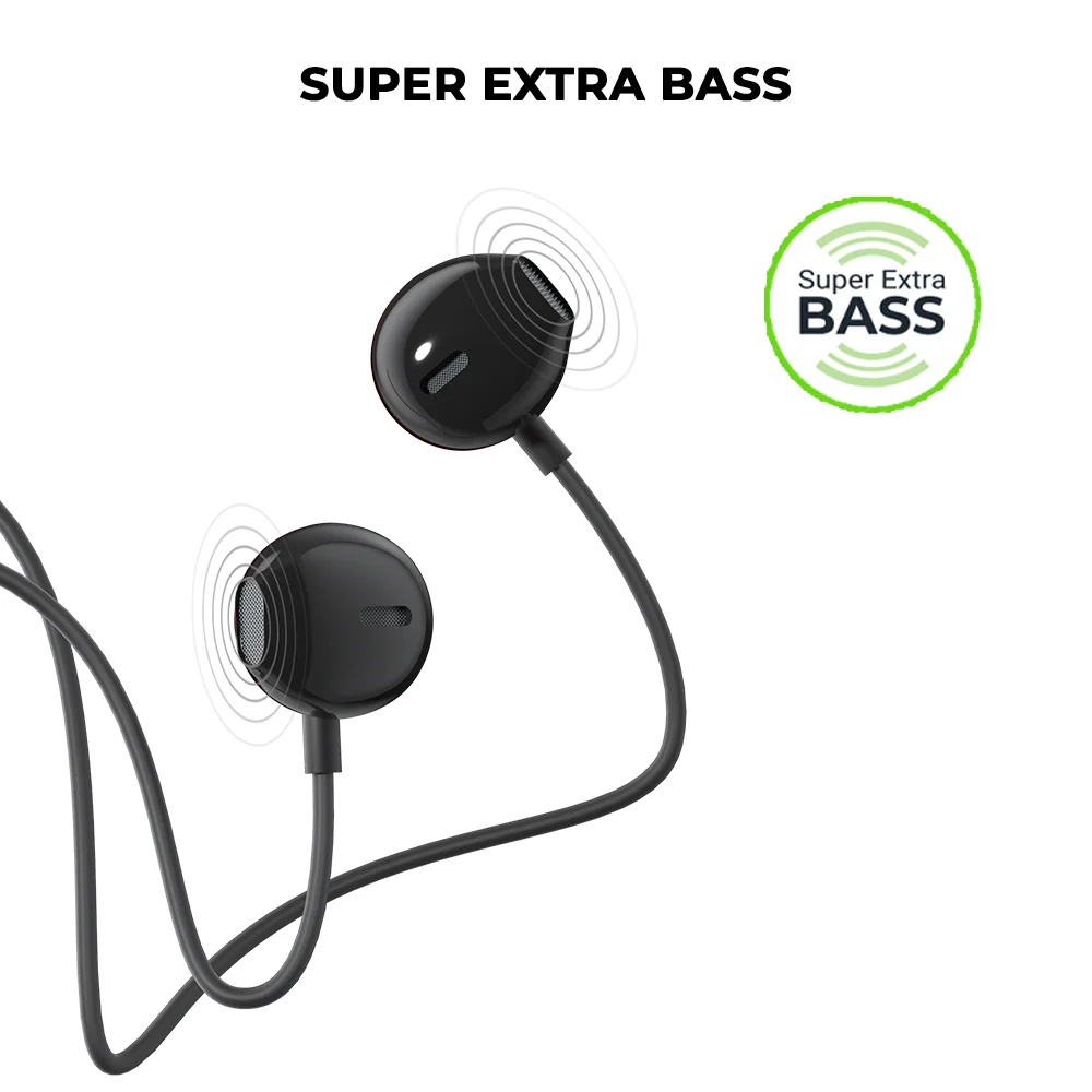 MoBass+ Hands free Metal Earphones with Mic 1.2m - Image 6
