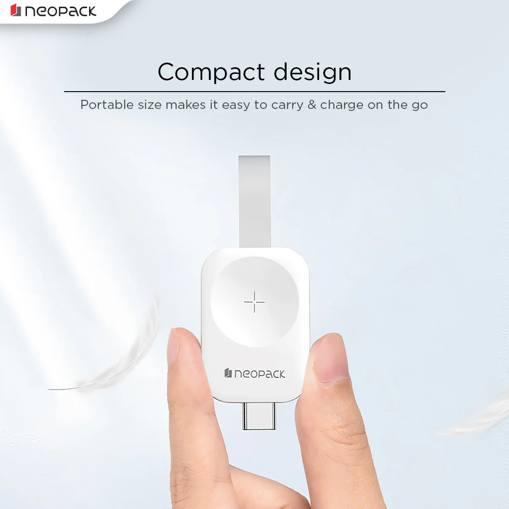 Nano Wireless Charger for Apple Watch, Compatible with All Series 9/8/7/6/5/4/3/2/1/Ultra 2 (White) - Image 2