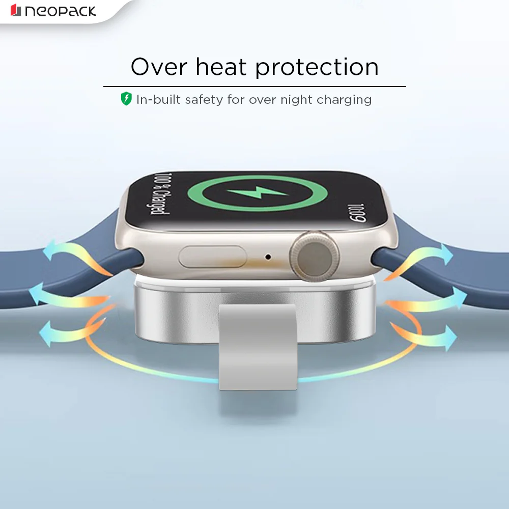 Nano Wireless Charger for Apple Watch, Compatible with All Series 9/8/7/6/5/4/3/2/1/Ultra 2 (White) - Image 3