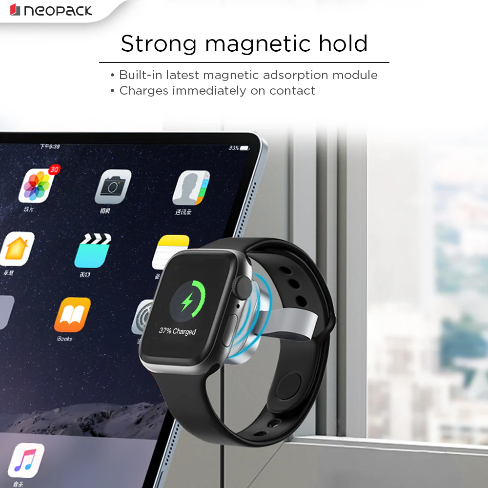 Nano Wireless Charger for Apple Watch, Compatible with All Series 9/8/7/6/5/4/3/2/1/Ultra 2 (White) - Image 4