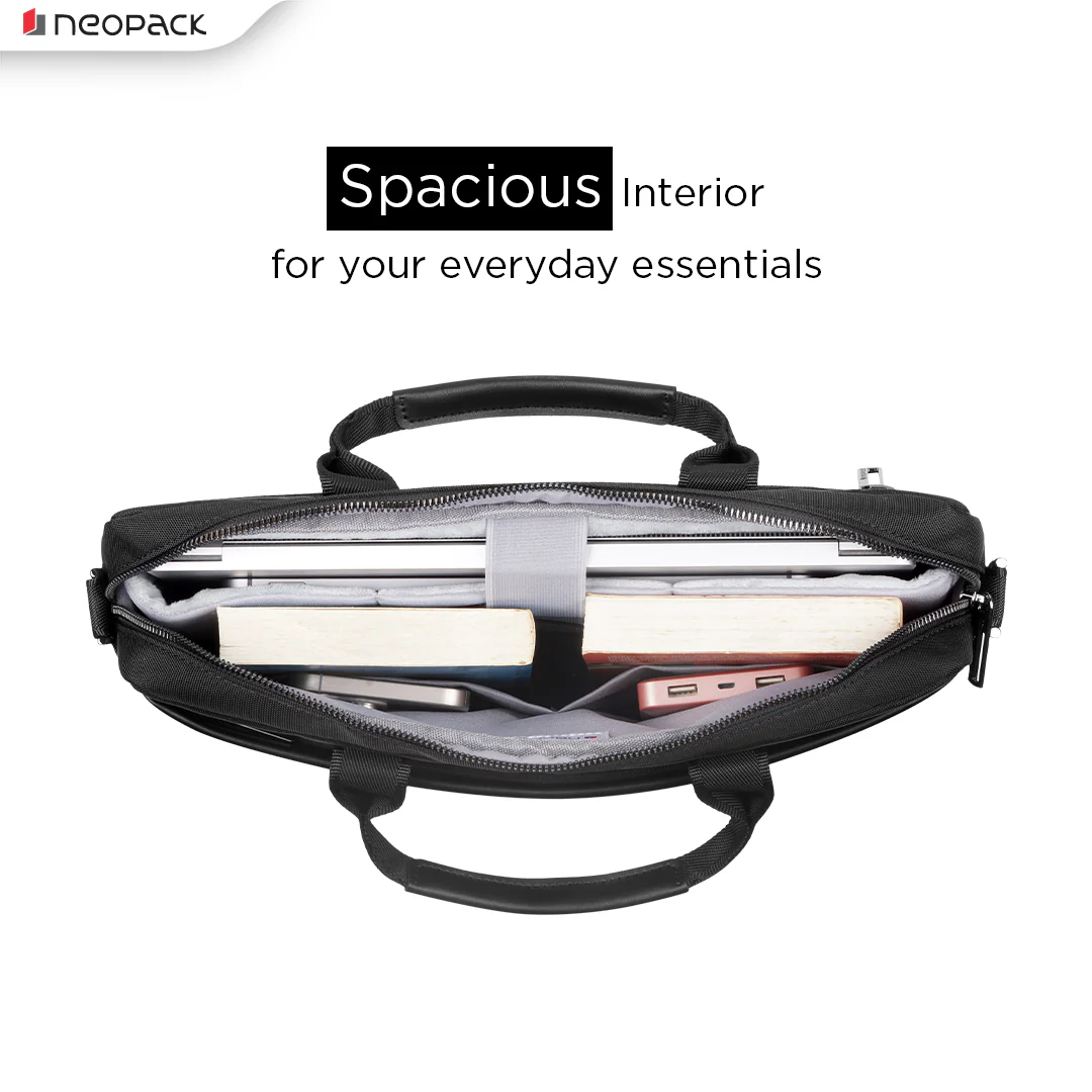 Slim-Line Professional Bag for Up to 14.2" Macbooks & 13.3" Laptops (Black) - Image 4