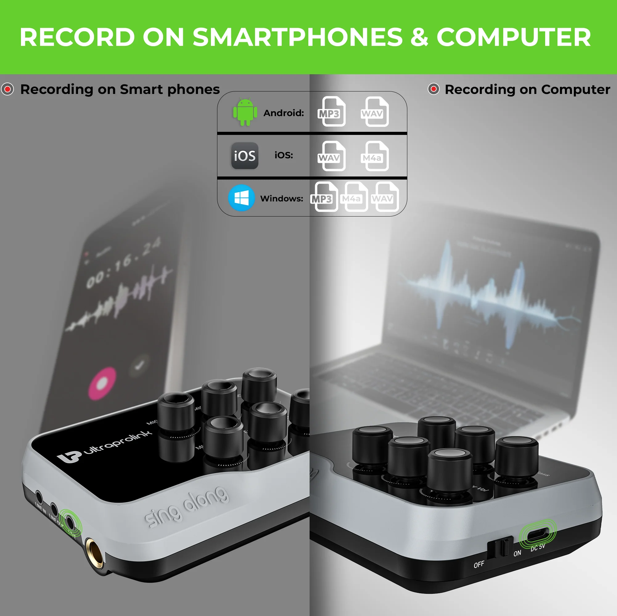 Sing-Along Duet Wireless Karaoke & Live Broadcast Mixer with Dual Wireless Mics - Image 4